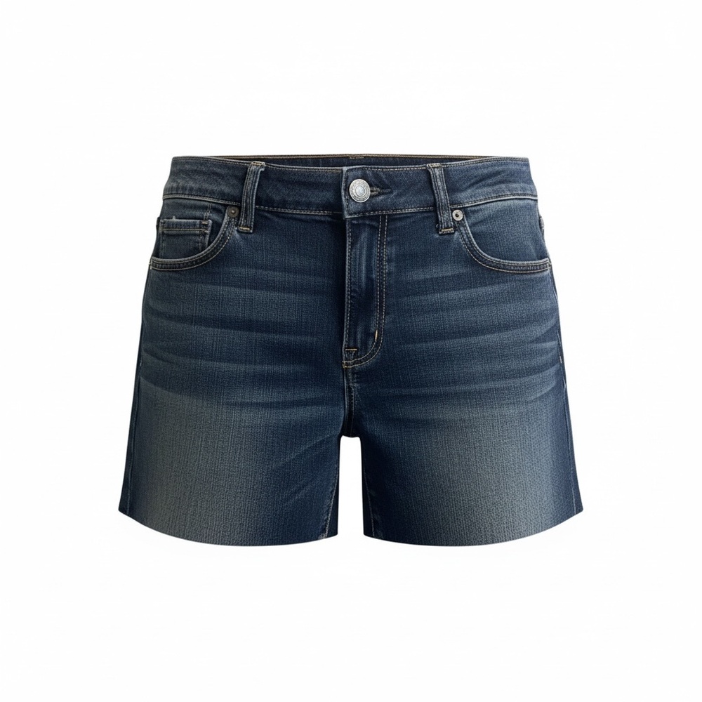 American Eagle Outfitters Dark Blue Denim Jean Shorts - Picture 2 of 12